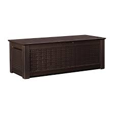 Outdoor metal storage shed for backyard patio, lawn storing bicycles, lawnmowers, barbeques and garden tools this storage shed can meet your multiple purposes, such as tool storage room, garbage room, pet room and outdoor rest room. Rubbermaid Patio Storage Bench 1876523 Rona