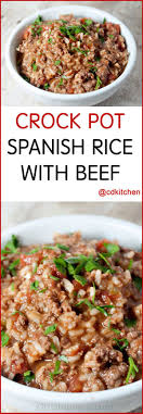 Slow Cooker Spanish Rice With Beef Beef Tomato And Rice With A Hint Of Spice Spa Spanish Rice Spanish Rice Recipe With Ground Beef Slow Cooker Ground Beef