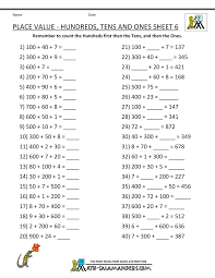 Second Grade Place Value Worksheets Place Value Worksheets Printable Math Worksheets Math Practice Worksheets