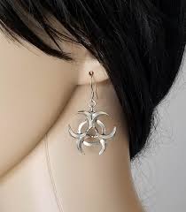 Buy Biohazard Symbol Earrings, Dystopian Wasteland Jewelry, Post  Apocalyptic, Steampunk Earrings, Industrial Jewelry, Quarantine Zombie Gift  Online in India