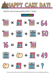 She is baking the pie in a pie dish that is 9 inches in diameter. Celebrate Cake Day In Your Math Classroom With These Free Puzzles Mashup Math