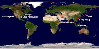 The total flight duration time from kuala lumpur (kul) to los angeles (lax) is typically 21 hours 50 minutes. Review Of Emirates Flight From Los Angeles To Dubai In First