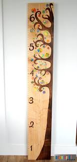 diy wooden tree growth chart