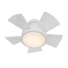 Vox 5 Blade Outdoor Led Smart Flush Mount Ceiling Fan With Wall Control And Light Kit Included Reviews Allmodern