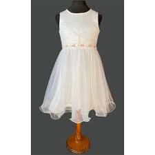 Φόρεμα σε Σπαστό Λευκό Παιδικό με Ροζ Λουλούδια για Παρανυφάκι, Πάρτυ,  Βάπτιση "Dolores" | Dresses, Flower girl dresses, Wedding dresses