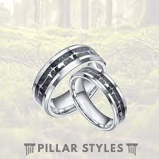 Heartbeat Titanium Ring With Carbon Fiber 6 8mm Couples Etsy Mens Wedding Bands Unique Wedding Rings Unique Titanium Wedding Rings