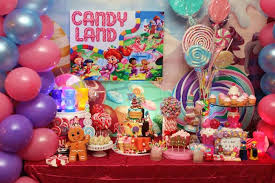 Candyland party supplies decorations set ncluding 8 x 9 plates, 8x 7 plates, 8x9 oz cups, 20x luncheon napkins,8pcs forks.8pcs spoons,8pcs knives, straws serves 8 guest for baby shower wedding bridal lollipop candy bouquet theme birthday party decorations. Candy Land Theme Party Decorations Novocom Top