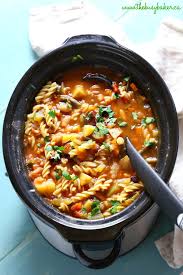 Best Ever Slow Cooker Minestrone Soup Recipe Minestrone Soup Slow Cooker Vegetarian Food