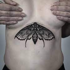 T H O M A S B A T E S On Instagram Moth Sternum Piece On Alice Thankyou Tattoos Moth Tattoo Sternum Tattoo