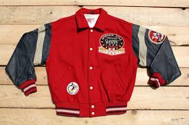 Disney College Jacket Bomber Varsity Vintage Mickey Mouse Walt Disney Red With Leather Sleeve And Embroided Vintage Clothing Men College Jackets Leather Sleeve