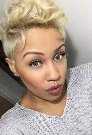 Platinum blonde on short black hair via. Short Blonde Hairstyles For Black Hair Archives Blonde Hairstyles 2020