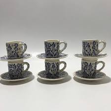 6 Pcs Decorative Ceramic Coffee Set Turkish Tile Coffee Cup Set Of 6 Home Decor And Kitchen Ceramic Decor Handmade Ceramic Tiles Handmade Ceramics