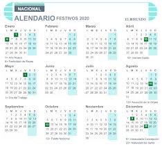 El tiempo en santiago (estado de nuevo león, méxico) para hoy y los próximos 16 días con temperaturas y probabilidad de lluvia. Calendario Laboral 2020 Festivos Y Puentes Economia