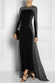 Dark Gray Color Block Jersey Maxi Dress Dkny Fashion Maxi Jersey Dress Maxi Dress