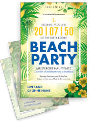 Je nach einladungskarte fügen sie bilder hinzu. Diverse Gratis Sommervorlagen Online Gestalten Und Gunstig Drucken Beach Party Palmleaves Summer Event Flyer Vorlagen Fur Flyer Flyer Flyer Vorlage