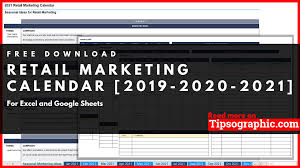 We did not find results for: Retail Marketing Calendar Template For Excel 2019 2020 2021 Free Download Tipsographic