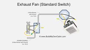 Exhaust Fan Wiring Single Switch Bathroom Fan Home Electrical Wiring Bathroom Extractor Fan