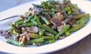 Sauteed Wild Mushrooms And Roasted Asparagus Once Upon A Chef Recipe Roasted Asparagus Stuffed Mushrooms Asparagus