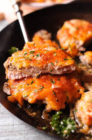 Thin pork chops tend to dry out more easily. Cheddar Baked Pork Chops What S In The Pan
