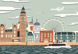 Vintage Style Illustrations Of Famous Cities By Sam Brewster London Art Print Desktop Wallpaper Art London Wallpaper