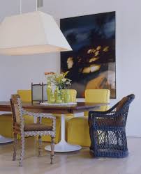 Love How He Ties The Photograph Hues With The Fabric Chair Selections Vincente Wolf Interior Design Dining Room Interior Grey Interior Design