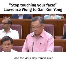 38 showbiz q&a | lawrence wong 王冠逸. Mothership Sg Stop Touching Your Face Lawrence Wong To Gan Kim Yong Facebook