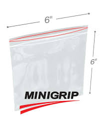 6 X 6 002 Minigrip Reclosable Bags