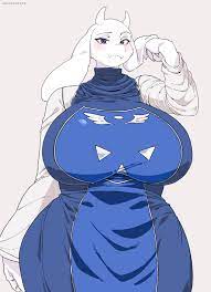 104832 - safe, artist:lemonbizate, toriel (undertale), bovid, goat, mammal,  anthro, undertale, 2021, blushing, breasts, clothes, eyebrows, eyelashes,  female, fur, horns, huge breasts, long ears, looking at you, purple eyes,  solo, solo female,