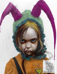 Roughing it with charcoal. My daughters had left some crayons around the  place, so I used them for a touch of color. Sometimes I feel inclined to go  deep into details and