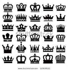 Black And White Crown Vector Vector Black Crown Icons Set On White 125638121 Shutterstock Crown Clip Art Crown Tattoo Crown Silhouette