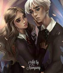 Draco malfoy & hermione granger. Dramione Draco Malfoy X Hermione Granger Harry Potter Artwork Dramione Harry Potter Fan Art