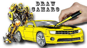 Letter b is for bumblebee puzzle. Bumblebee Chevrolet Camaro Drawing And Coloring Bumblebee Chevrolet Camaro Cizim Ve Boyama Youtube