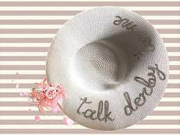 Talk Derby To Me Hat Kentucky Derby Hat Spring Racing Hat Melbourne Cup Hat Cream And Gold Sun Hat Ladies Derby Hats Kentucky Derby Hat Derby Outfits