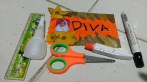 Cara Membuat Kartu Kata Dihias Pake Daun Kering Ayo Berkreasi Youtube