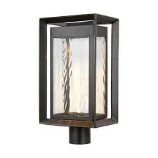 Feiss Urbandale 1 Light Outdoor Antique Bronze Integrated Led Post Light Ol13707anbz L1 The Home Depot Outdoor Post Lights Post Lighting Lantern Post