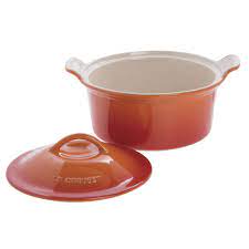 Rated 4.9 out of 5 stars. Le Creuset 3 Qt Round Flame Orange Stoneware Casserole Dish With Lid 11 Dia X 6 1 4 H