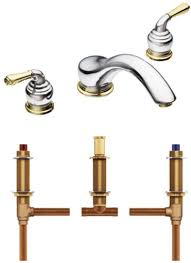 Hello jose and thank you for your interest in moen products. Moen T951cp 4792 Monticello Two Handle Low Arc Roman Tub Faucet With Valve Chrome And Polished Brass Touch On Faucets Tools Home Improvement Wudfurniture Com