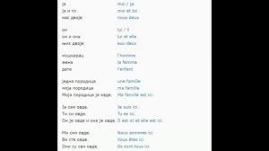 Francuski Lekcija 1 Lica Youtube