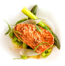 sous vide salmon in the kitchen sink