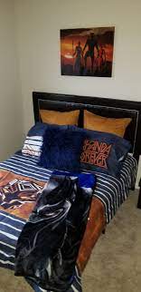 From toys, clothes, books and more, your childs room will be ready to clean with his or her favorite character. Black Panther Wakanda Theme Bedroom Boys Bedroom Decor Bedroom Black Kid Room Decor