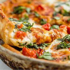 Our Roma Pizza Is A Classic Margherita Pizza Made Chicago Style Light Sauce Fresh Mozza Chicago Style Deep Dish Pizza Deep Dish Pizza Chicago Deep Dish Pizza