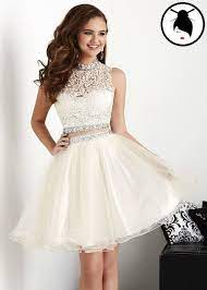 Genc Kiz Abiye Two Piece Homecoming Dress White Homecoming Dresses Prom Dresses Two Piece