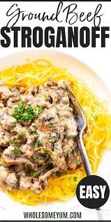Low Carb Keto Ground Beef Stroganoff Recipe Beef Stroganoff Healthy Ground Beef Ground Beef Stroganoff