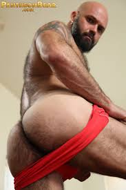 Hairy muscle man Marco Rios shows his perfect body and hairy ass by  Pantheon Bear