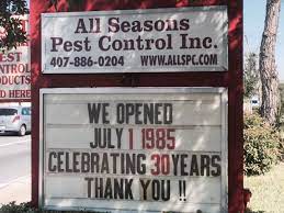 All seasons pest control, biggest roach in apopka, pest control, termite control, do it yourself products, rodent control, mole control, termite company, bee control, insect identification, lawn care tips, pest control. All Seasons Pest Control Home Facebook