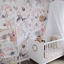Removable Wallpaper Mural Peel Stick Nursery Wallpaper Etsy Baby Girl Wallpaper Nursery Wallpaper Nursery