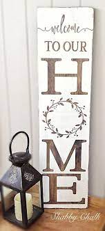 Welcome To Our Home Porch Sign Handmade Home Decor Handmade Home Porch Decorating