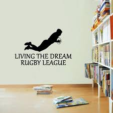 Rugby League Autocollant Vivant La Reve Vinyle Autocollants Etsy Autocollant Chambre Ado Rugby Autocollant Stickers