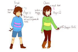my own interpretations of Frisk and Chara! (sorry if my handwriting sucks)  : r/Undertale
