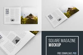 Free Square Magazine Mockup By Thehungryjpeg Thehungryjpeg Com Magazine Mockup Mockup Doodle Frame